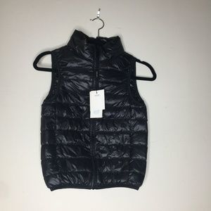 Camii Mia WM Sz/XS Black Down Packable Puffer Zip Up Vest